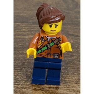 LEGO‎ Female Minifigure Brown Ponytail Detailed Torso Collectible Toy Figure